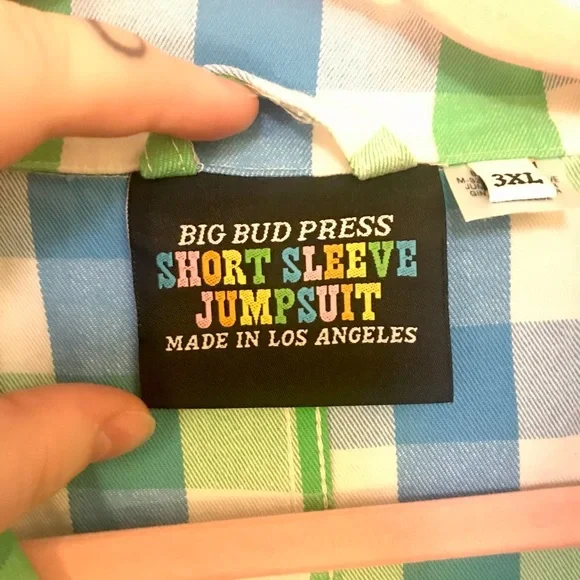 NWOT Big Bud Press Blue Gingham Romper - Picture 4 of 8